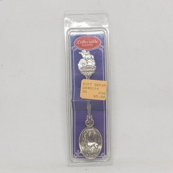 Vintage Yellowstone Souvenir Collectable Spoon-Elk-Embossed Bowl-In Original Box - Picture 1 of 8